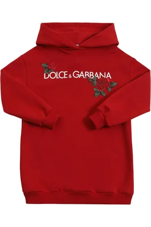 Dolce & Gabbana Logo Print Cotton Sweat Dress