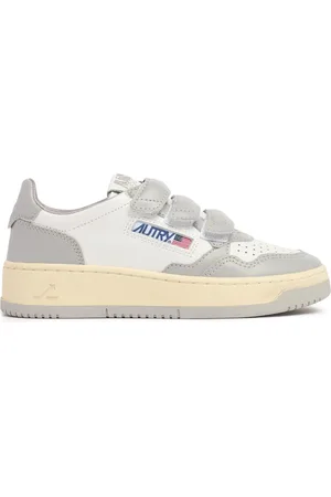 Autry Kidstripes Low Leather Strap Sneakers