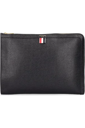 Thom Browne Pebbled Leather Zipped Document Pouch