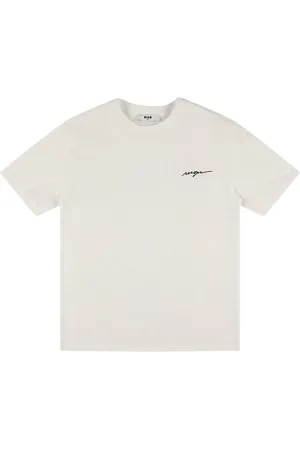 Msgm Embroidered Cotton Jersey T-shirt