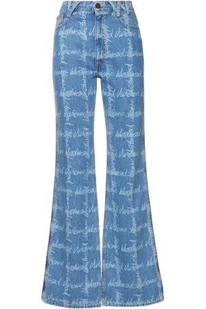 Vivienne Westwood Ray Logo High Rise Straight Jeans