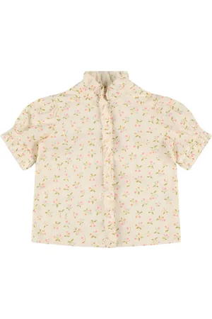 BONPOINT Printed Cotton Poplin Short-sleeve Shirt