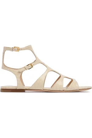 Tom Ford 5mm Tejus Croc Embossed Flat Sandals