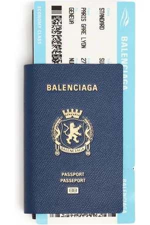 Balenciaga Logo Leather Long Passport Holder