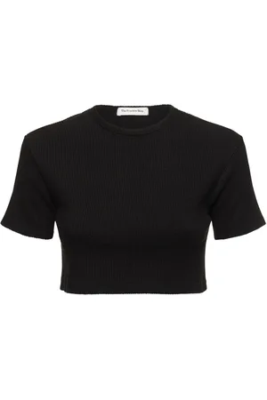 The Frankie Shop Nico Cotton Blend Cropped T-shirt