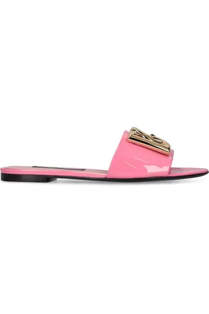 Dolce & Gabbana 10mm Patent Leather Slide Sandals