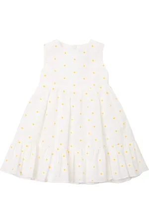 Il gufo Daisy Embroidered Cotton Dress