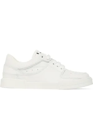 Dolce & Gabbana Logo Print Leather Lace-up Sneakers