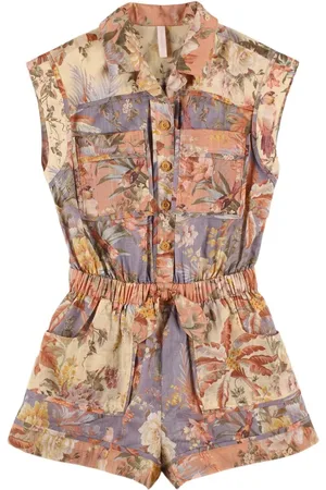 ZIMMERMANN Printed Cotton Playsuit