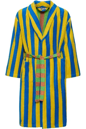 Dusen Dusen Reef Stripe Cotton Blend Bathrobe