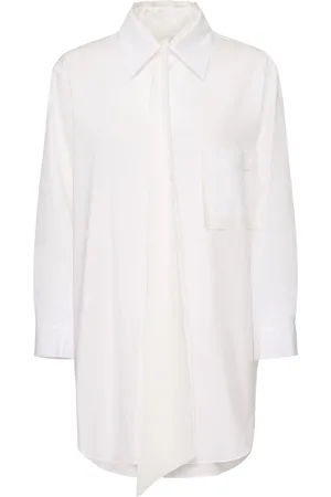 YOHJI YAMAMOTO Cutting Tie Cotton Poplin Shirt