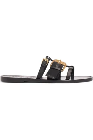 Moschino 5mm Leather Flat Sandals