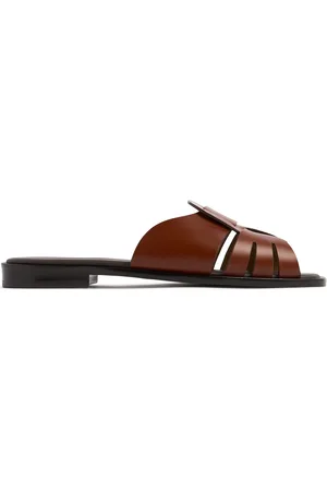Hereu 10mm Ancora Squared Leather Slides