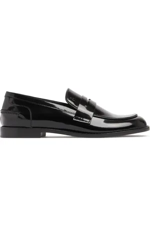 Amina Muaddi 20mm Tilda Brushed Leather Loafers
