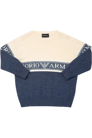 Emporio Armani Cotton Knit Sweater W/ Logo
