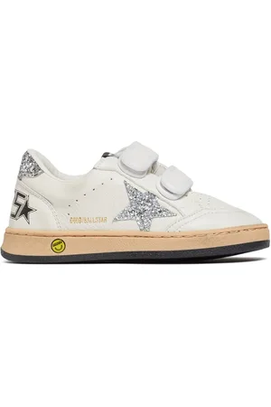 Golden Goose Ballstar Glitter Leather Strap Sneakers