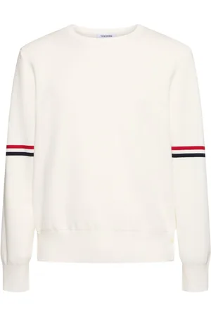 Thom Browne Milano Stitch Crewneck Cotton Sweater