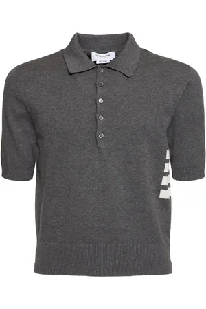 Thom Browne 4 Bar Cotton Jersey Polo