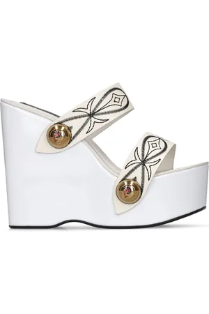 Puccini 140mm Leather Wedge Sandals
