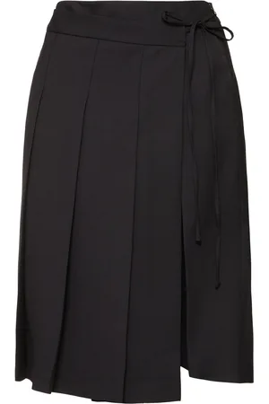 DUNST Ribbon Pleated Midi Skirt