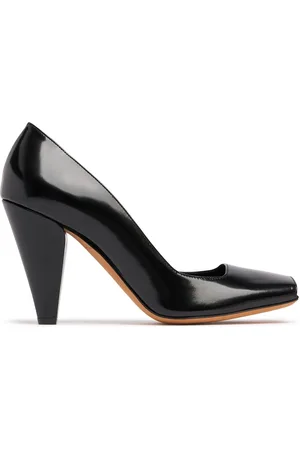 Khaite 90mm Cedar Open Toe Leather Pumps