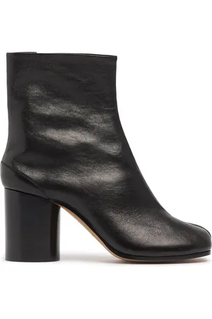 Maison Margiela 80mm Tabi Vintage Leather Ankle Boots