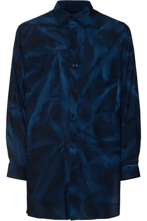 YOHJI YAMAMOTO A-placket Triple Collar Viscose Shirt