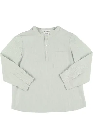 BONPOINT Striped Cotton Poplin Shirt