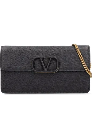 VALENTINO GARAVANI Vlogo Leather Wallet W/chain