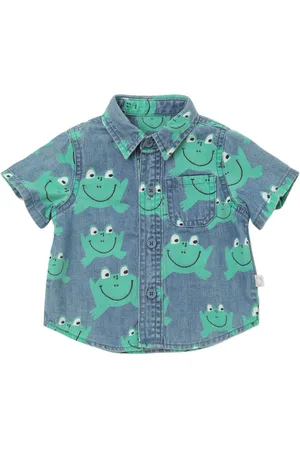 Stella McCartney Frog Print Cotton Denim Shirt