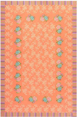 LISA CORTI Kandem Queen Peach Cotton Tablecloth
