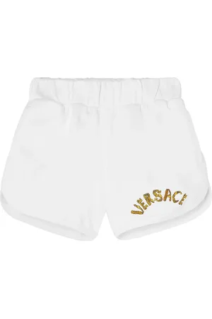 VERSACE Cotton Sweat Shorts W/ Logo