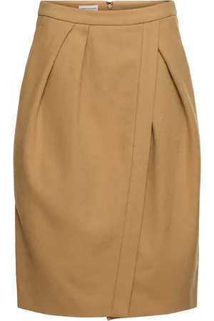 DRIES VAN NOTEN Sispy Wool Blend Midi Skirt