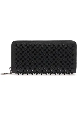 Christian Louboutin Panettone Spiked Leather Zip Wallet