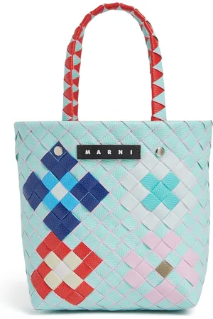 Marni Color Block Woven Basket Bag W/ Logo