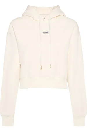 Jacquemus Le Hoodie Gros Grain Cotton Crop Hoodie