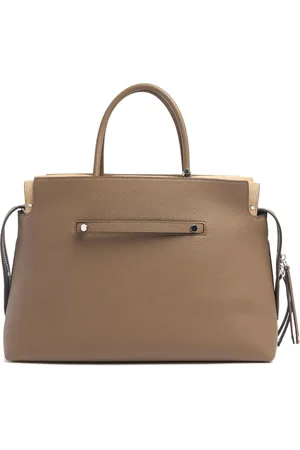 Tory Burch Large Mercer Pebbled Leather Satchel Bag