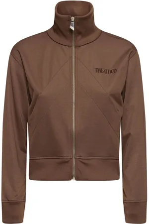 The Attico Shiny Jersey Zip Track Top