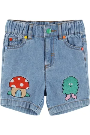 Stella McCartney Cotton Denim Shorts W/ Patches