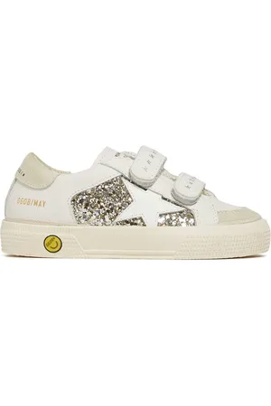 Golden Goose May School Glitter Leather Sneakers