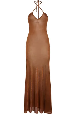 Tom Ford Viscose Jersey Knit Flared Long Dress
