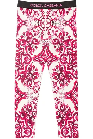 Dolce & Gabbana Majolica Print Cotton Leggings