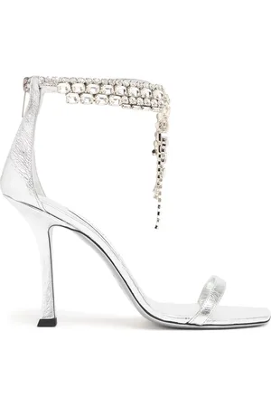 Jimmy Choo 100mm Verity Metallic Leather Sandals