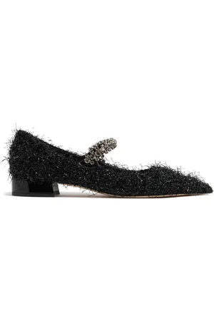 Jimmy Choo 25mm Bing Tinsel Mary Jane Pumps