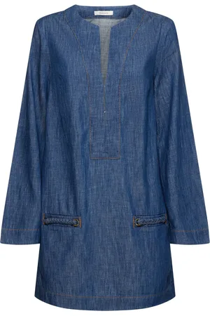 ZIMMERMANN Wylie Cotton Denim Kaftan Dress