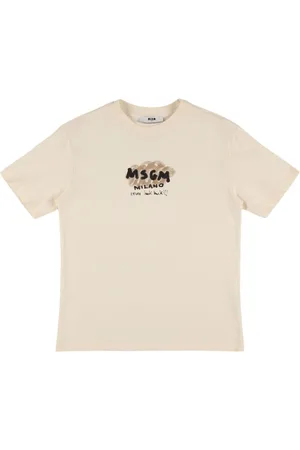 Msgm Printed Cotton Jersey T-shirt
