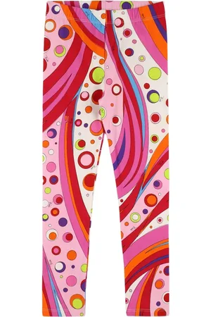 Puccini Printed Cotton Blend Jersey Leggings