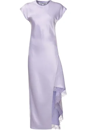 J.W.Anderson Asymmetric Layered Satin Midi Dress