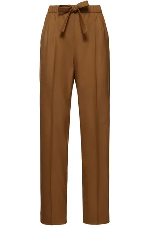 Max Mara Edere Wool Blend Pants W/ Belt