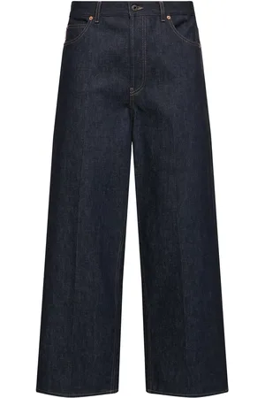 VALENTINO Wide Leg Cotton Jeans